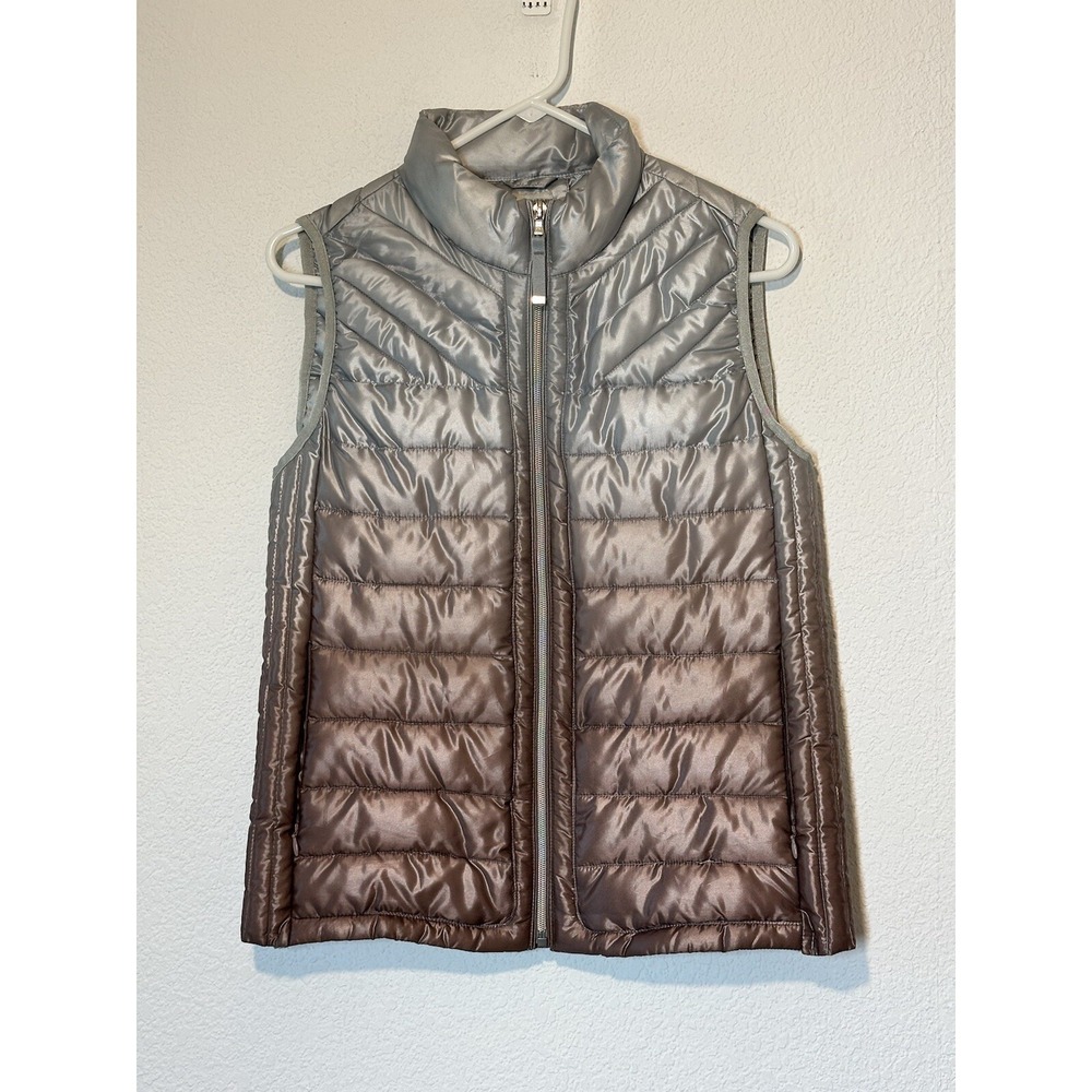 Gap Primaloft Puffer Vest Ombré Silver Pink Womens Small Packable Travel